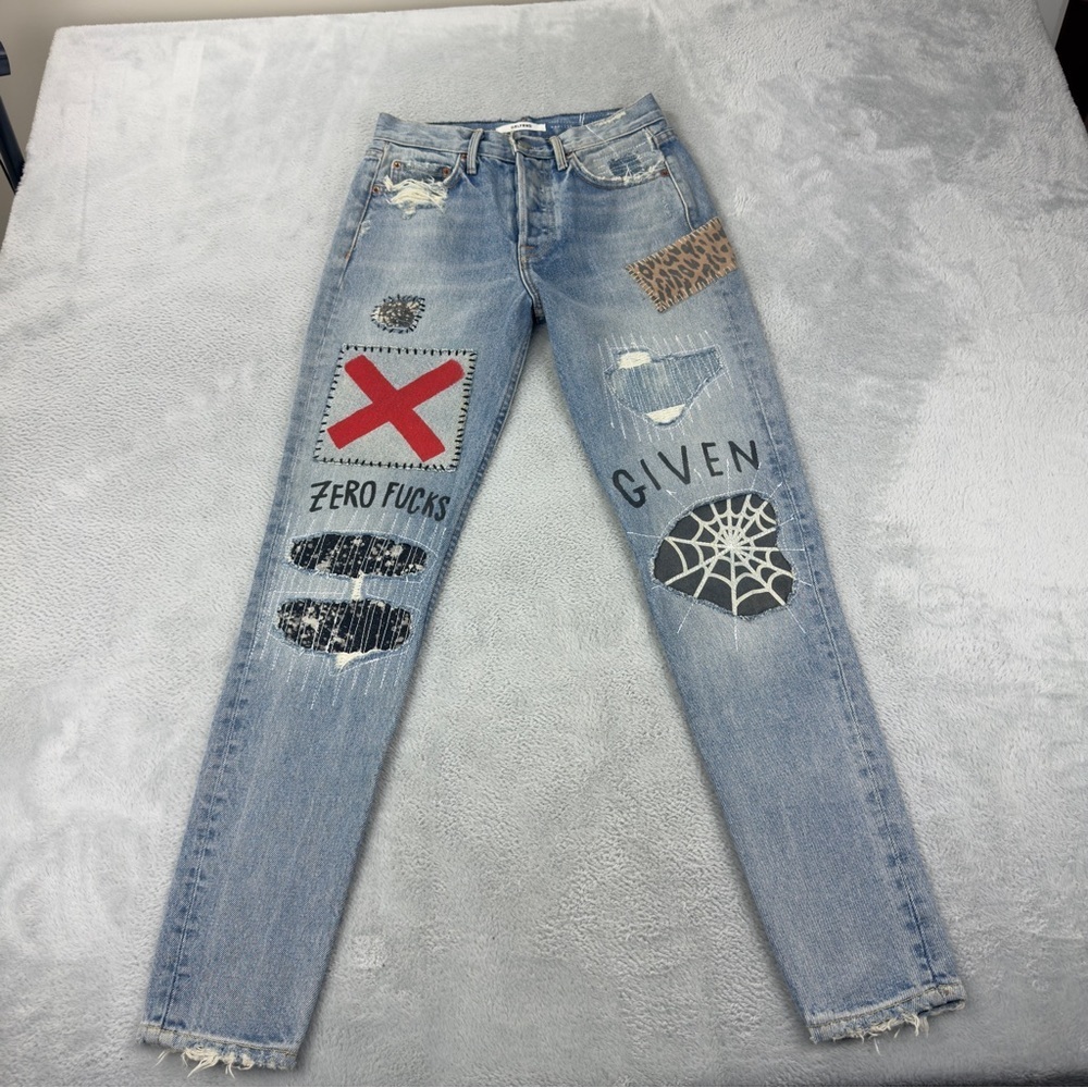 Grlfrnd NWT Women's Size 25 Actual 26x28 Karolina High Rise Skinny Jeans Judas
